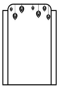 deco frame with hanging bulbs