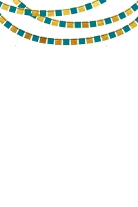 Green and Gold _bunting teal