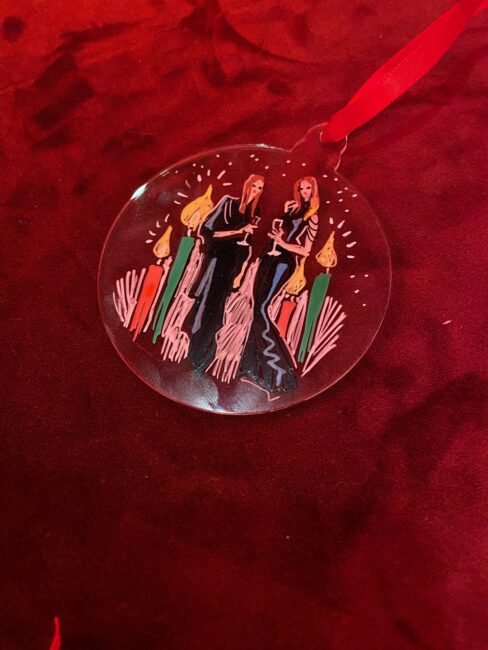 Custom Christmas ornament holiday party gift