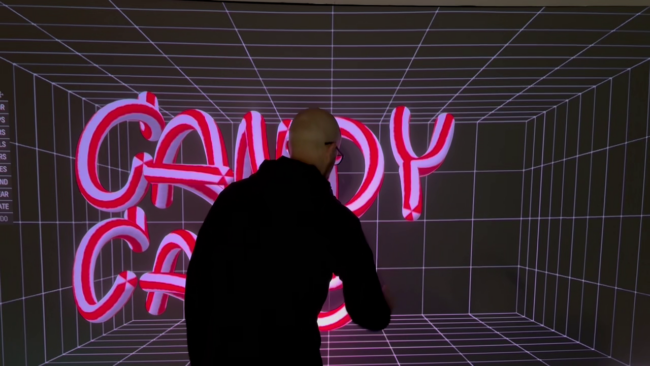 Digital Graffiti Wall Candy Cane Activation